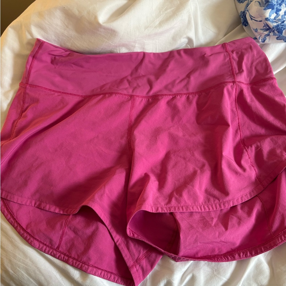 Pink lululemon shorts